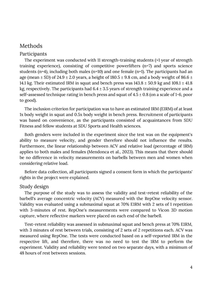 Marcus Leth (2023) - Testing the validity and reliability of the RepOne Velocity sensor on Average concentric velocity in squat and bench press-images-4